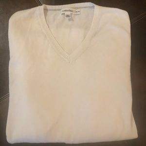 Men’s Calvin Klein Pure White Sweater (XXL)